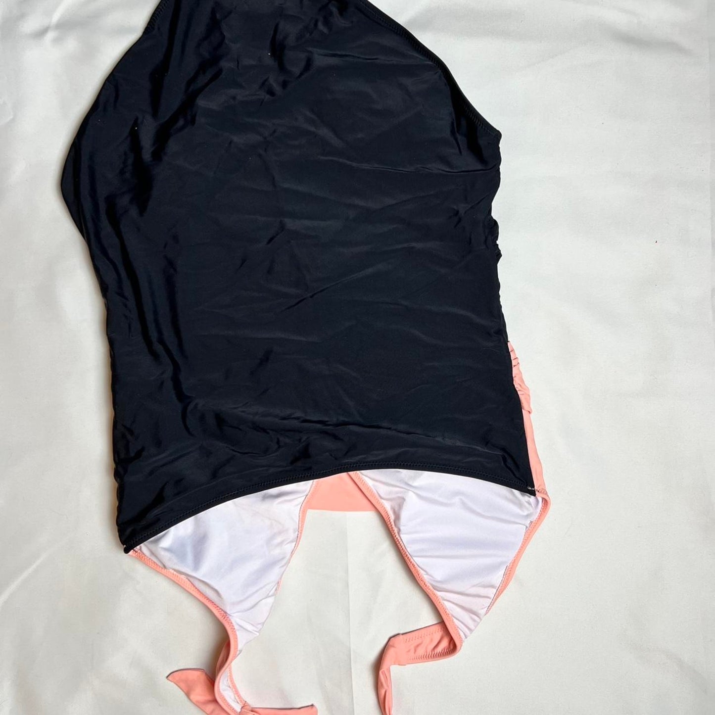 Bold Elegance One-Piece Swimsuit – Pink & Black (Size XL)