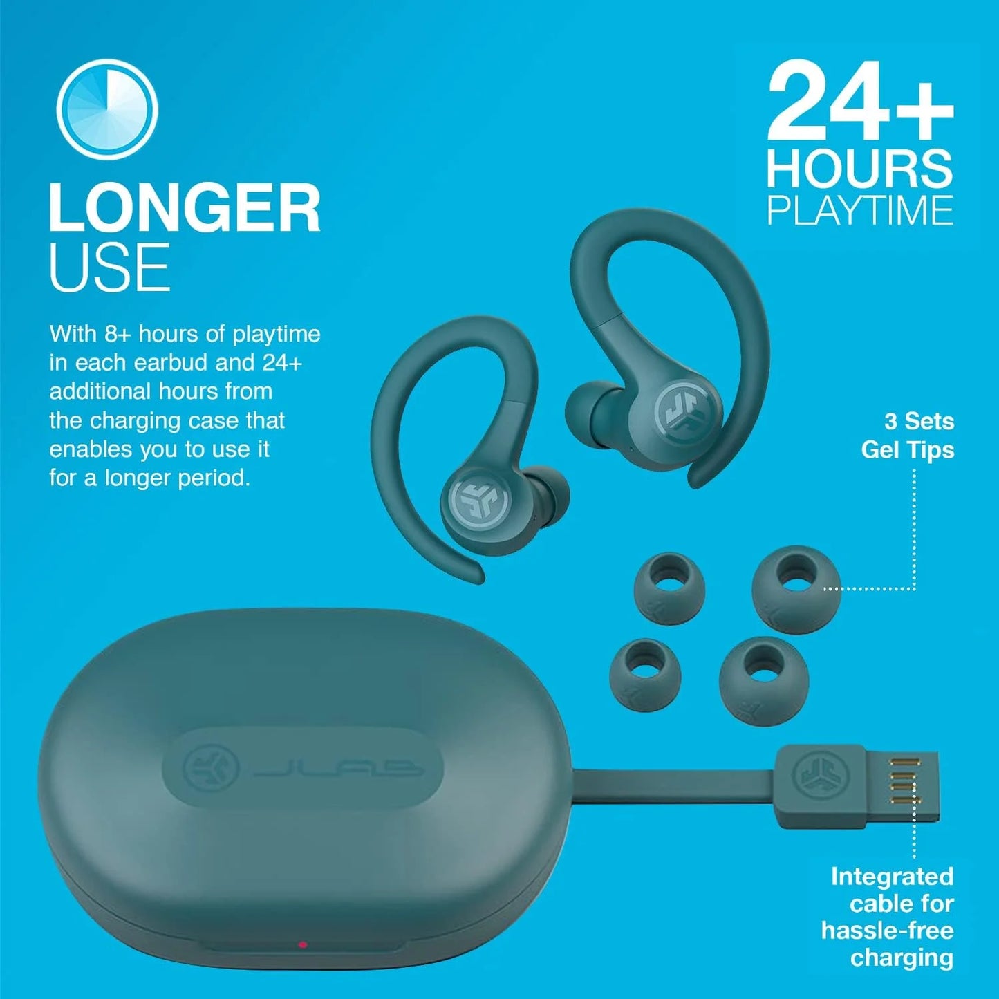 Audio GO Air Sport True Wireless Bluetooth® Earbuds, Teal