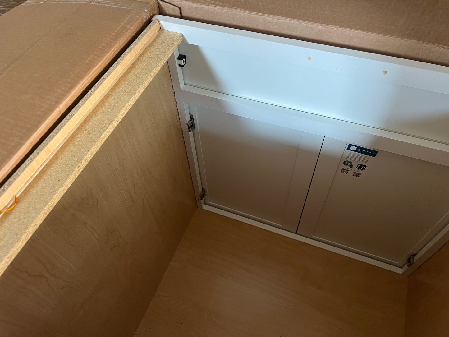 Hampton Bay Courtland 30” Sink Base Cabinet – Polar White (Shaker Style)