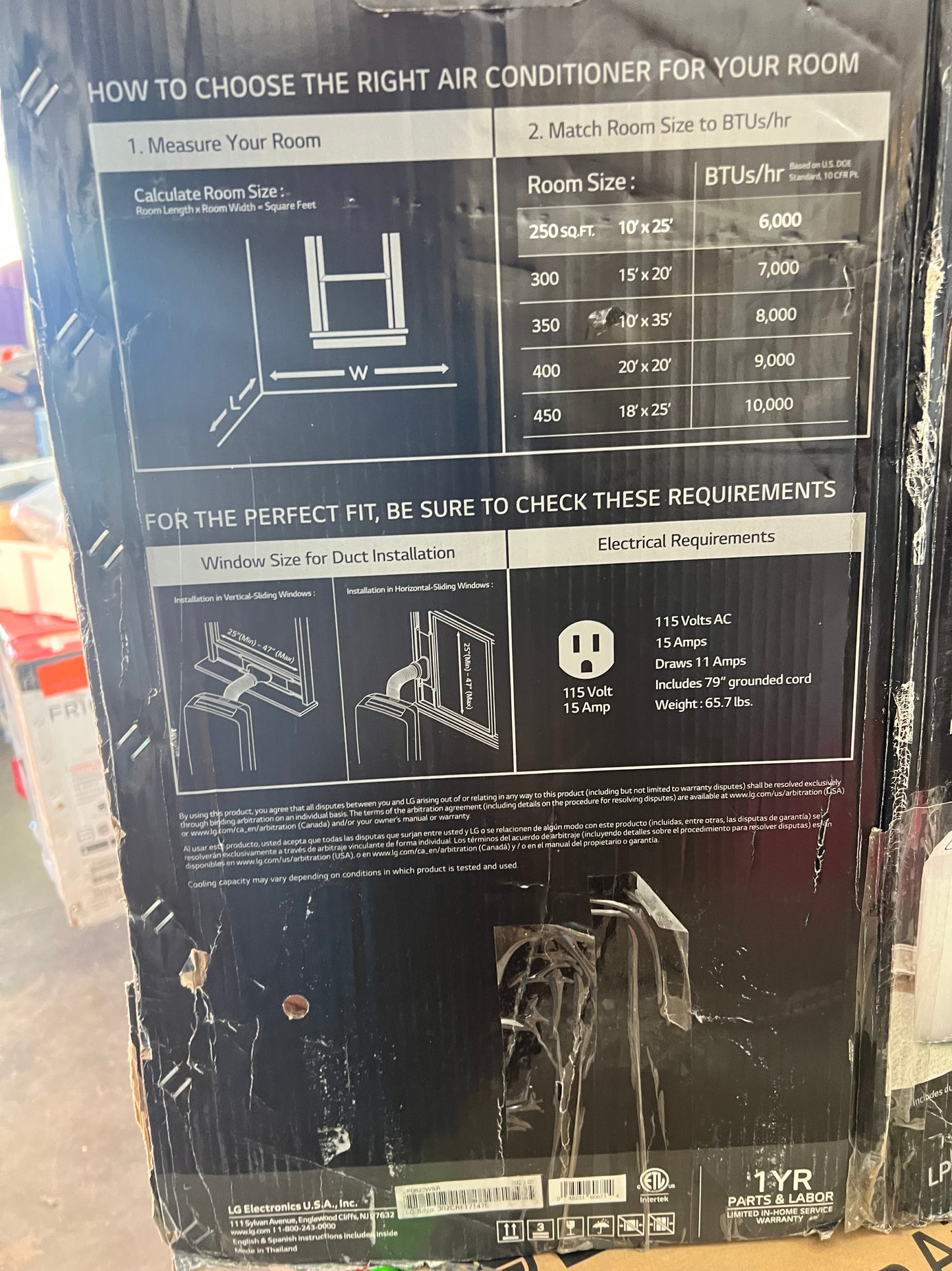 LG 6,000 BTU Portable AC