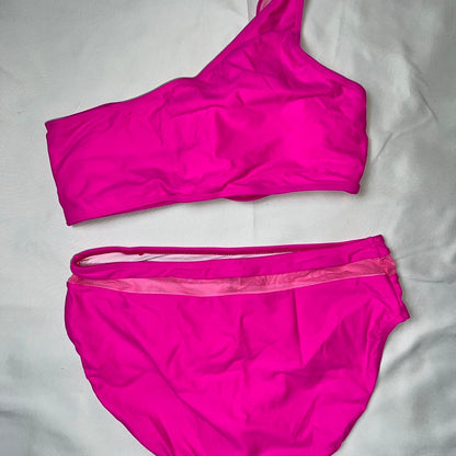 Blush Beauty Bikini Set – Chic Pink Two-Piece (Size L)
