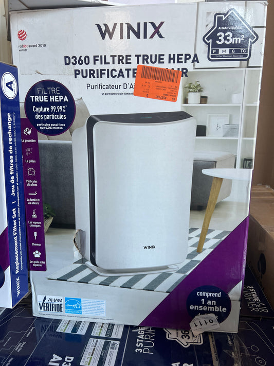 Winix D360 True HEPA 3-Stage Air Purifier – Covers up to 360 sq. ft.