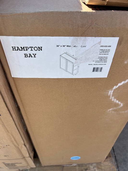 Hampton Bay 36” x 30” Wall Cabinet – White (Open Box / Assembly Needed)