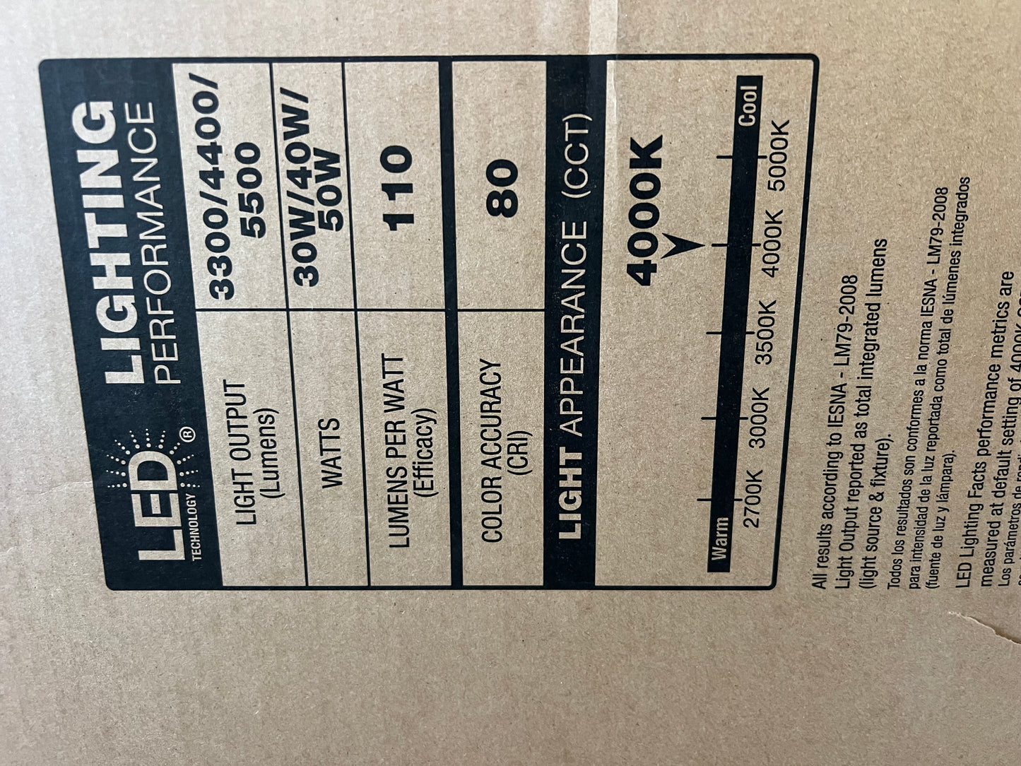 Commercial Electric 2x4 ft. Selectable Lumens LED Panel