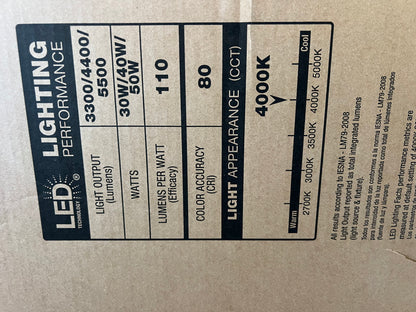 Commercial Electric 2x4 ft. Selectable Lumens LED Panel