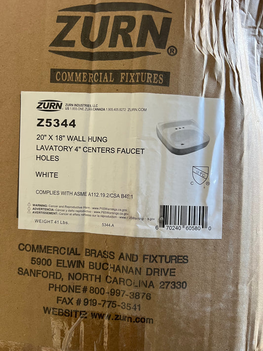 Zurn 23x34 Utility Sink – White