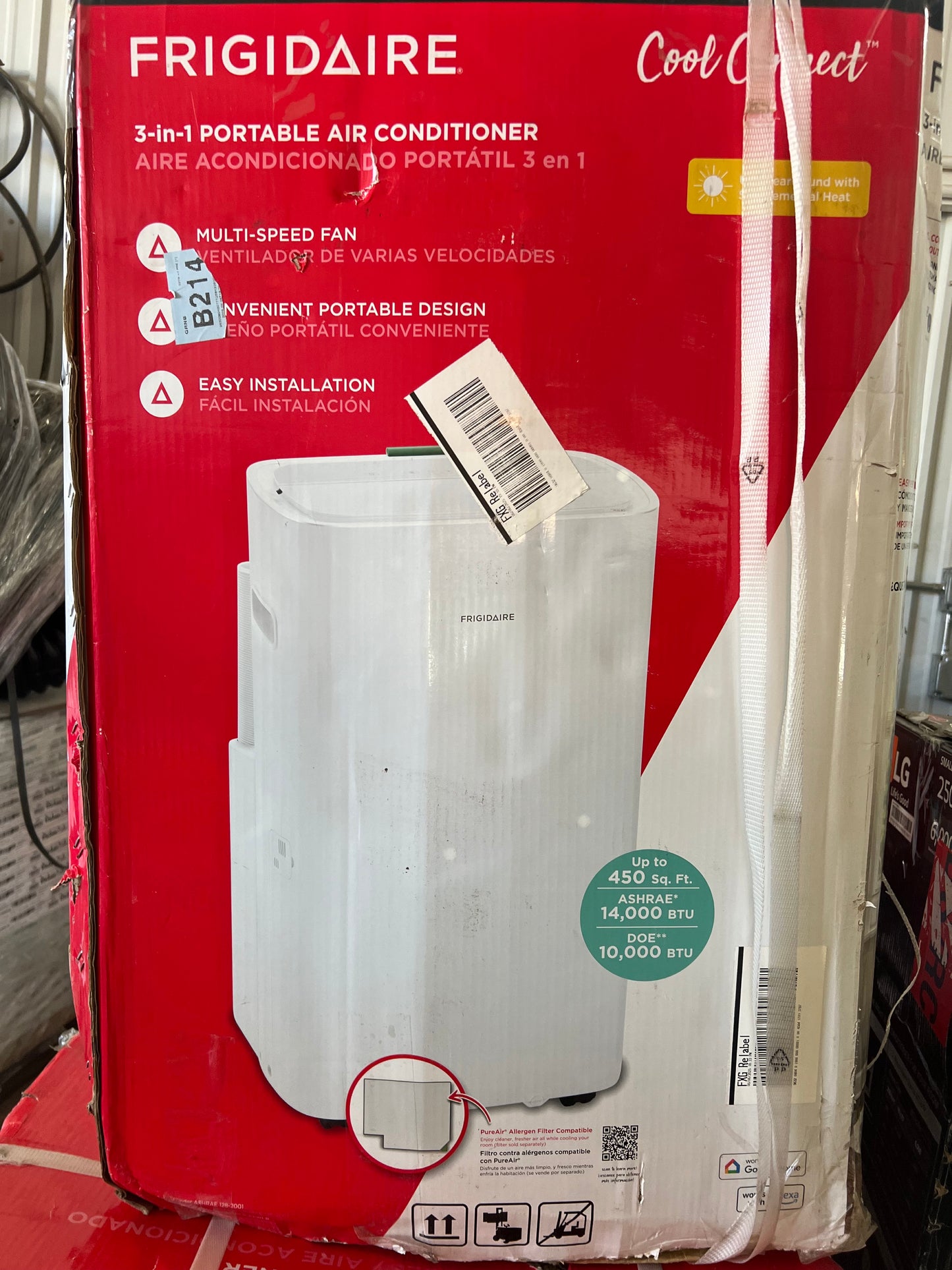 Frigidaire 14,000 ASHRAE / 10,000 DOE BTU Portable AC