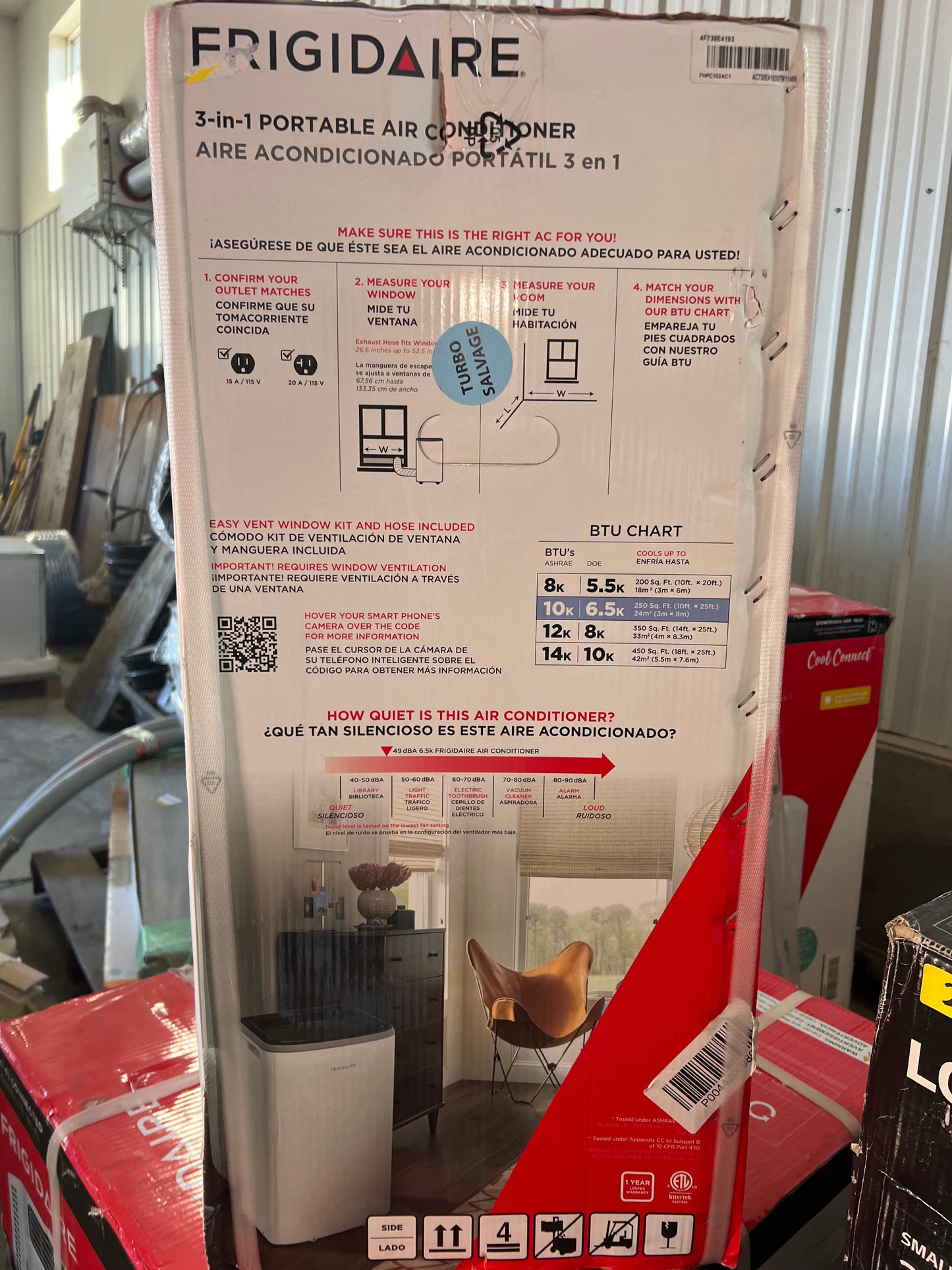 Frigidaire 10,000 ASHRAE / 6,500 DOE BTU Portable AC