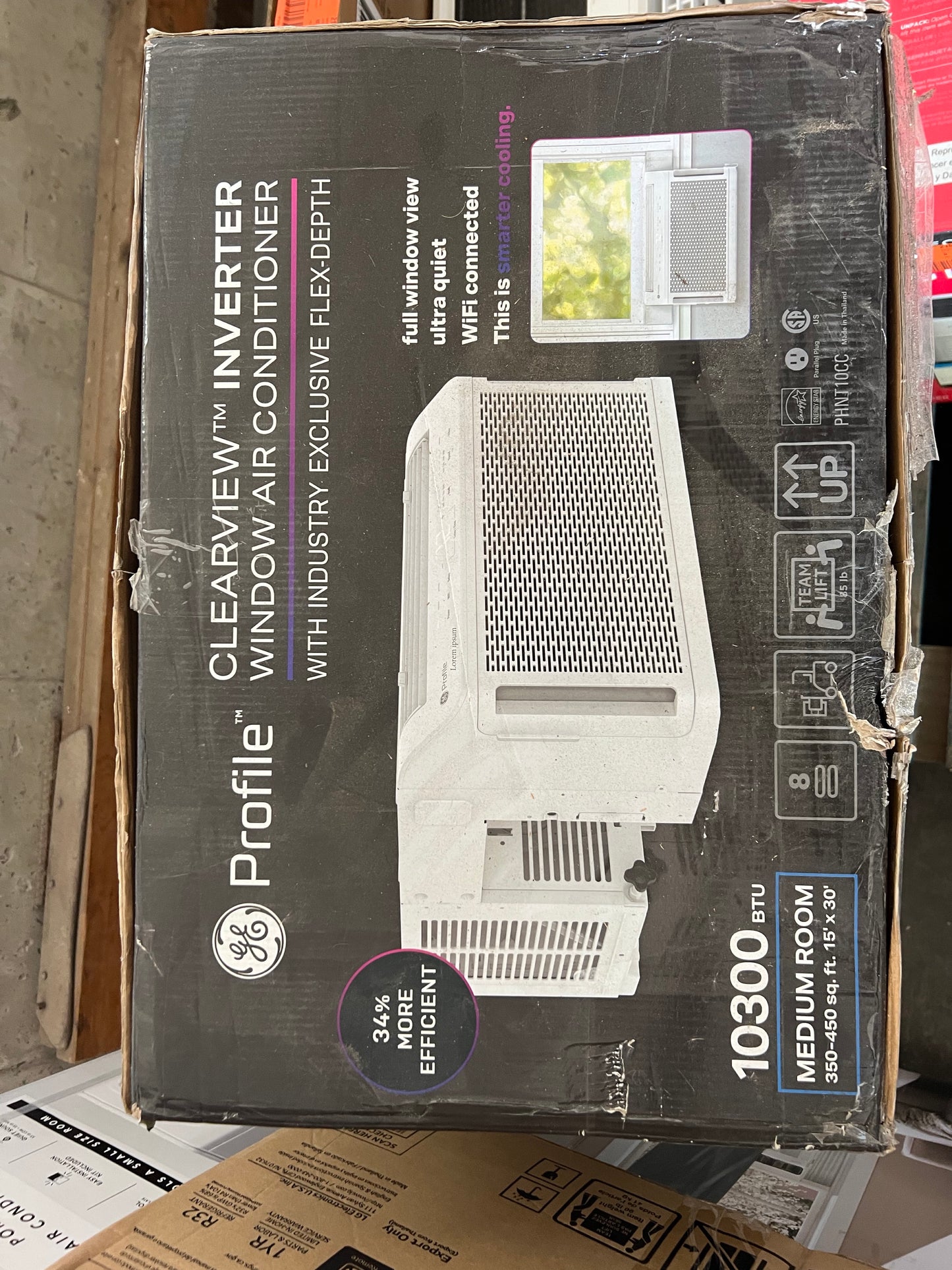 GE Profile ClearView Inverter 10,300 BTU Window AC