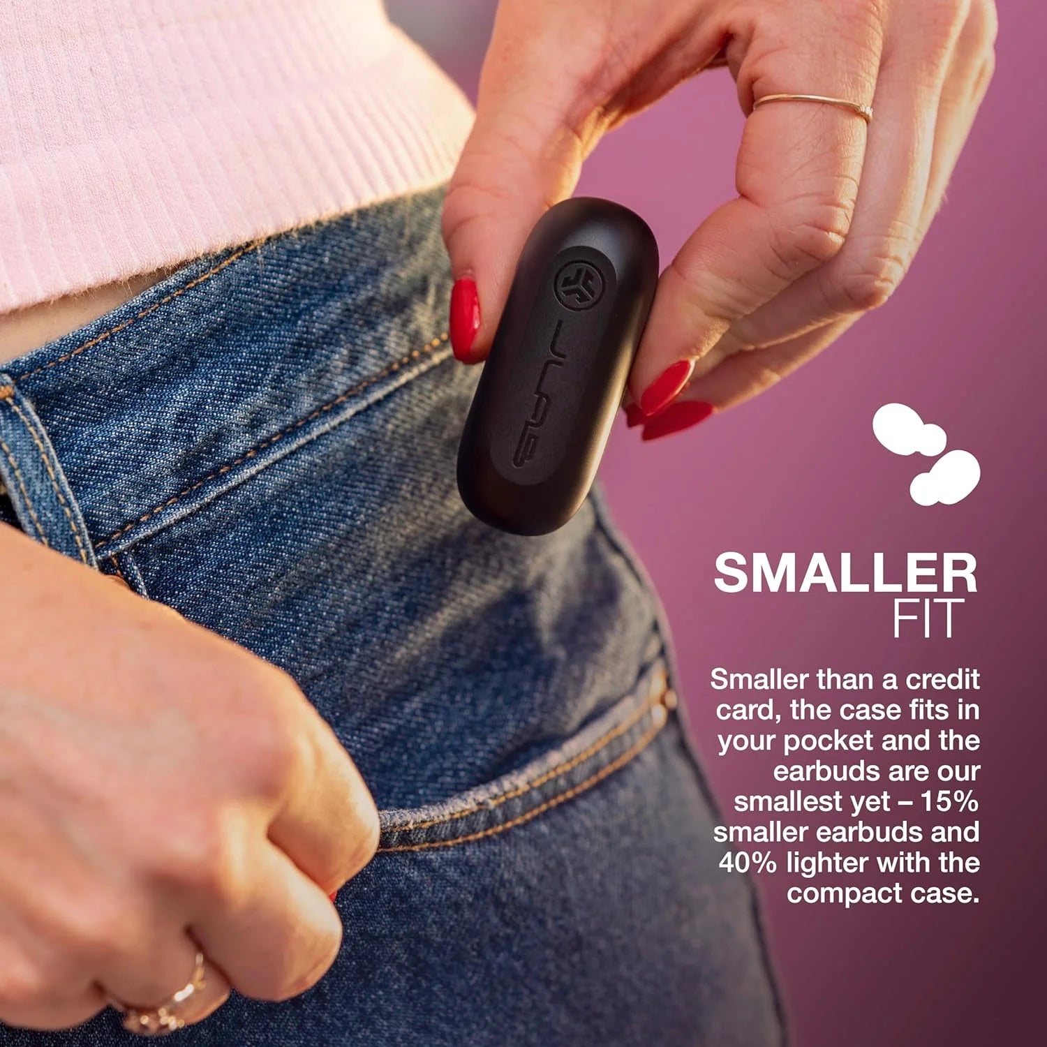Go Air Pop True Wireless Earbuds W/ Charging Case, Black
