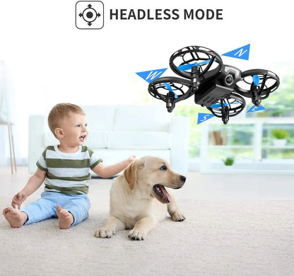 Drone Mini with 720P HD Camera for Adults and Children FPV Real-Time Video, 3 Modular Batteries Blue